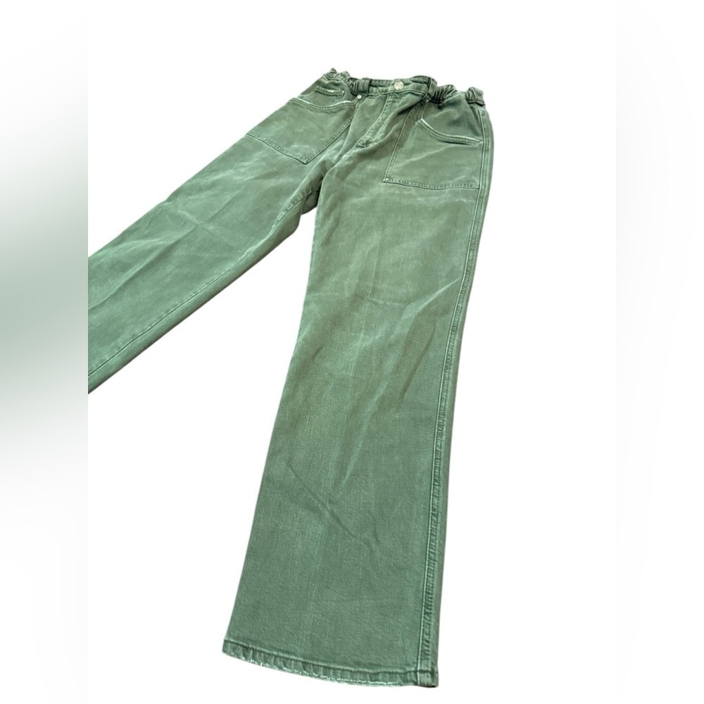 Hudson Jeans Remi High-Rise Straight Ankle W/Elastic Waist Rifle Green Size 30 - Picture 4 of 12